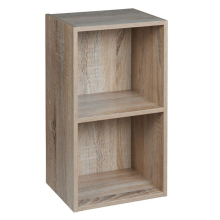 (Antique Oak, 2 Shelf) Wooden Bookcase Shelving Display Storage Shelf Unit Wood Shelves
