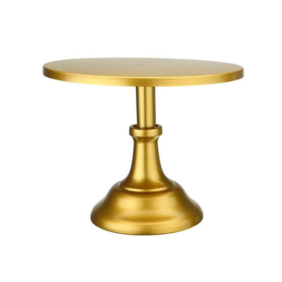 (Gold, 10inch(25cm)) 8/10/12inch Cake Stand Fudge Desktop Home Party Display Round Stands Afternoon Tea Iron Tray For Birthday Wedding Decoration