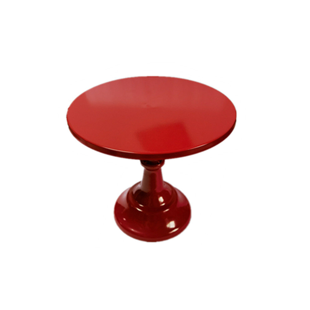 (Red, 12inch(30cm)) 8/10/12inch Cake Stand Fudge Desktop Home Party Display Round Stands Afternoon Tea Iron Tray For Birthday Wedding Decoration