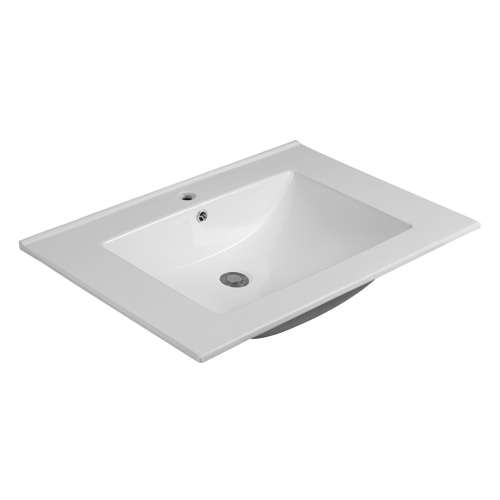 600mm Inset Wash Basin Ceramic Wash Bowl Rectangular New Bathroom Modern 2