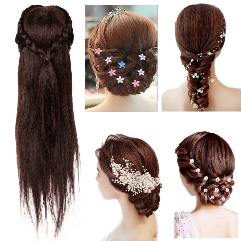 Flemye Unisex 26'' Hair Training Head Hairdressing Mannequin Doll With Clamp