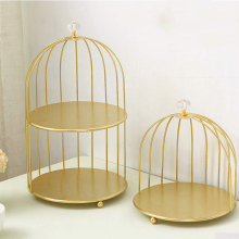 (Set) Fashion New Cake Rack Stand Afternoon Tea Luxury Cake Stand Wedding Marble Double Cake Pan Dessert Table Decoration Storage Box