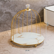 (white S) Fashion New Cake Rack Stand Afternoon Tea Luxury Cake Stand Wedding Marble Double Cake Pan Dessert Table Decoration Storage Box