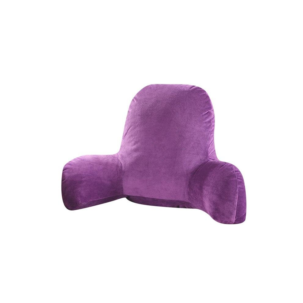 (Purple) Cushion Back Pillow Bed Plush Big Backrest Reading Rest Pillow Lumbar Support Chair