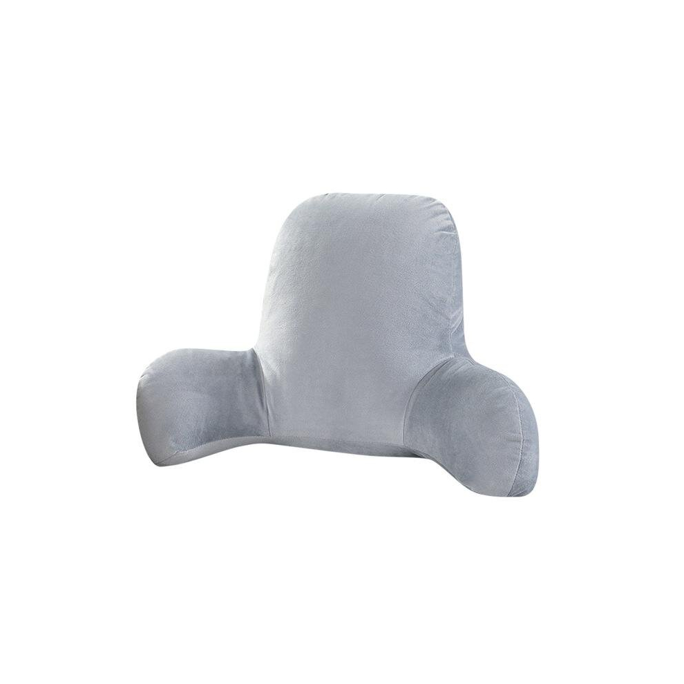 (Gray) Cushion Back Pillow Bed Plush Big Backrest Reading Rest Pillow Lumbar Support Chair