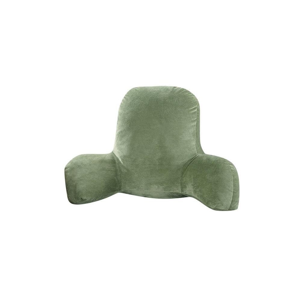 (Green) Cushion Back Pillow Bed Plush Big Backrest Reading Rest Pillow Lumbar Support Chair