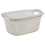 URBN Living (30L - White) Violetta Plastic Rattan Laundry Clothes Basket Storage Hamper with Handles 1