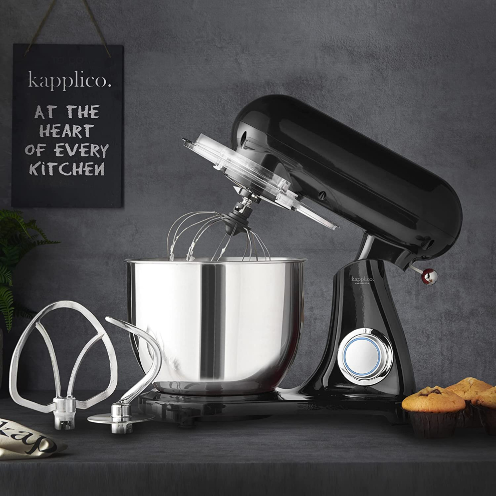 KAPPLICO Black Ambassador Food Stand Mixer 7.0L 2200W Kitchen Mixer