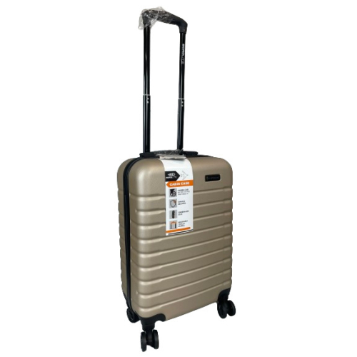 (Gold, Small) Hampton&Stewart Hard Shell ABS Suitcase Luggage