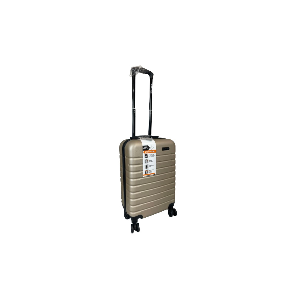 (Gold, Small) Hampton&Stewart Hard Shell ABS Suitcase Luggage