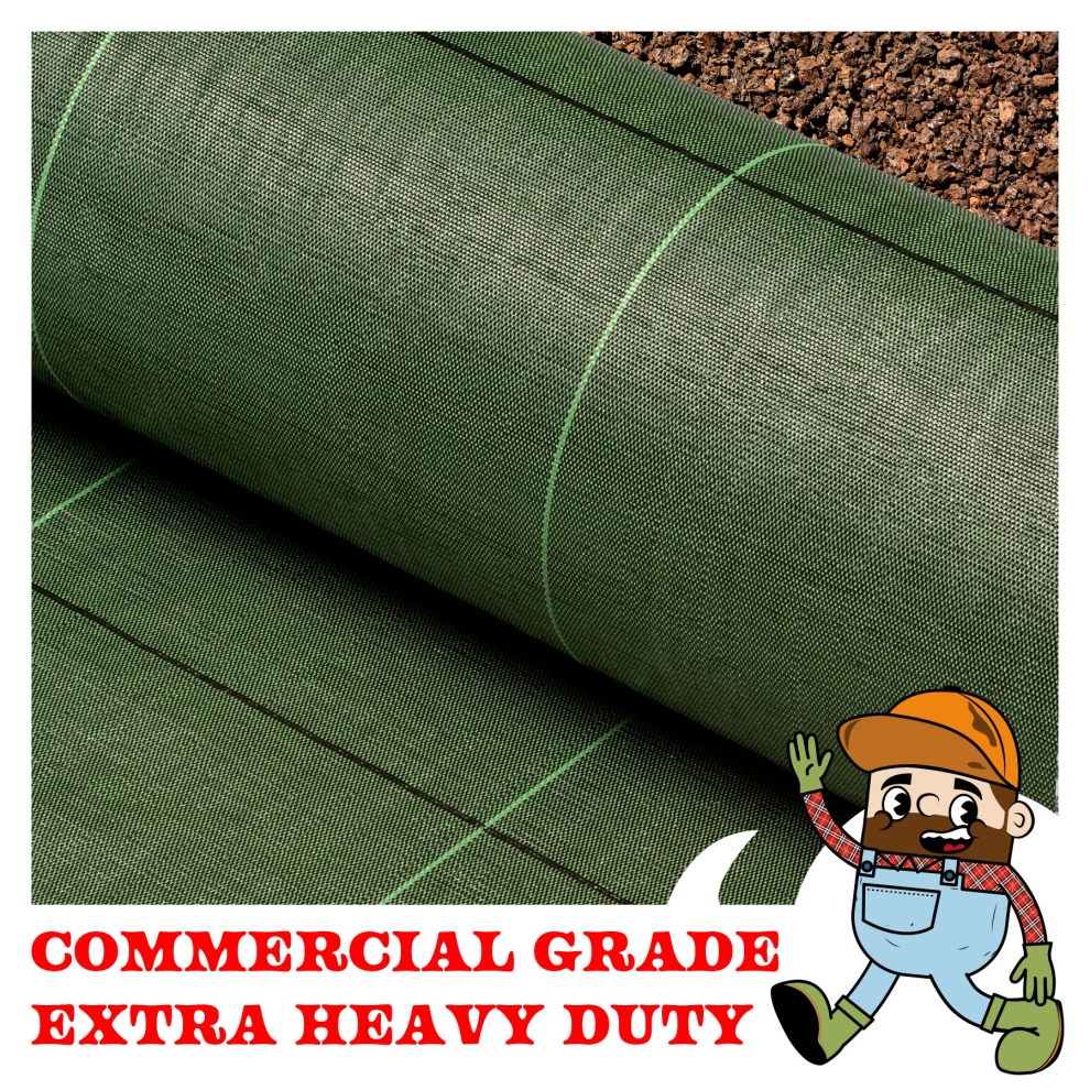 (1m x 25m) Premium 130gms Commercial Grade Weed Control Membrane Super Heavy Duty Garden Landscape Fabric Weed Suppressing Sheet