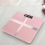 LCD Display Bathroom Electronic Glass Smart Scales Battery Pink 4