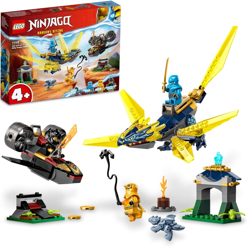 LEGO NINJAGO 71798 Nya and Arin's Baby Dragon Battle Toy