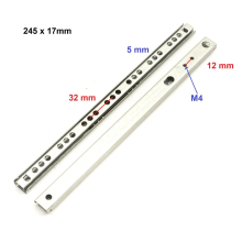 (245mm x 17mm) Cabinet Drawer Runners Ball Bearings 17mm Grooved Slides 245mm / 310mm / 375mm