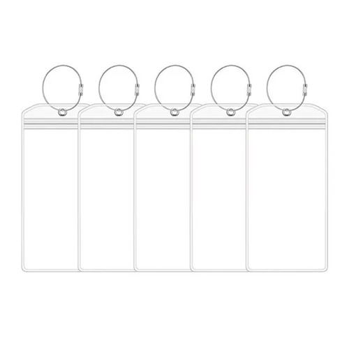 5 Pcs Resealable Waterproof Clear Luggage Tag