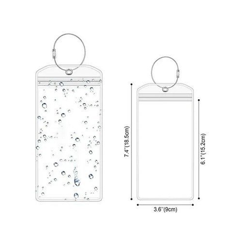 5 Pcs Resealable Waterproof Clear Luggage Tag 1