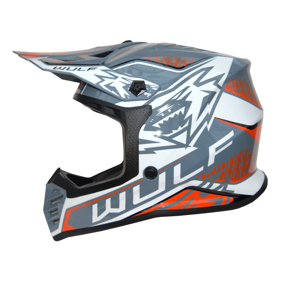 (, L(51-52Cm)) Wulfsport Air-X Kids Chidren Helmet Motorbike Motorcycle Helmet Cub Atv Crash Orange 5063123260831