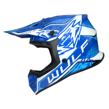 (Blue, S(47-48cm)) Wulfsport Air-X Kids Chidren Helmet Motorbike Motorcycle Helmet Cub ATV Crash