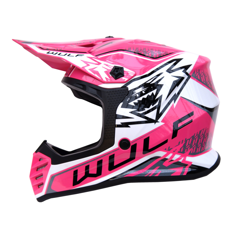(, L(51-52Cm)) Wulfsport Air-X Kids Chidren Helmet Motorbike Motorcycle Helmet Cub Atv Crash Pink 5063123260916