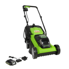 Greenworks GD24LM33K2 24v Cordless Mower c/w Battery & Charger