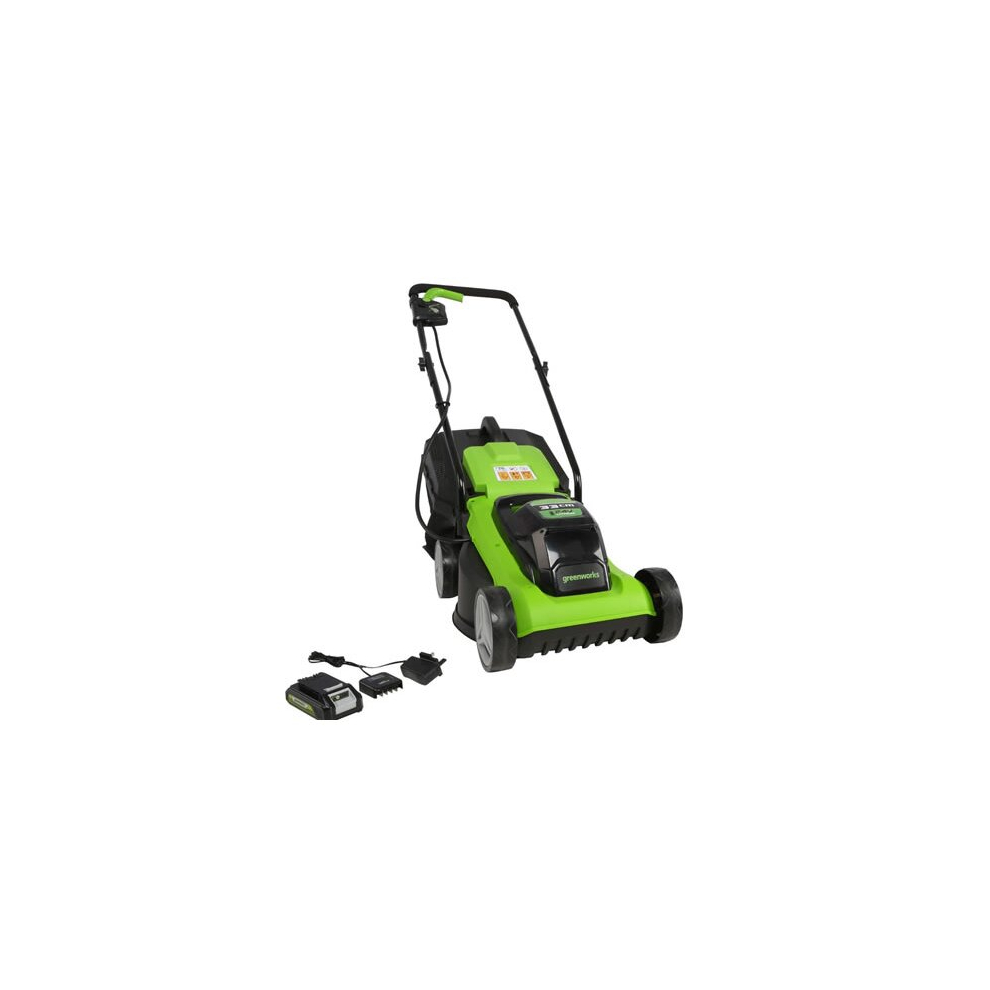 Greenworks GD24LM33K2 24v Cordless Mower c/w Battery & Charger