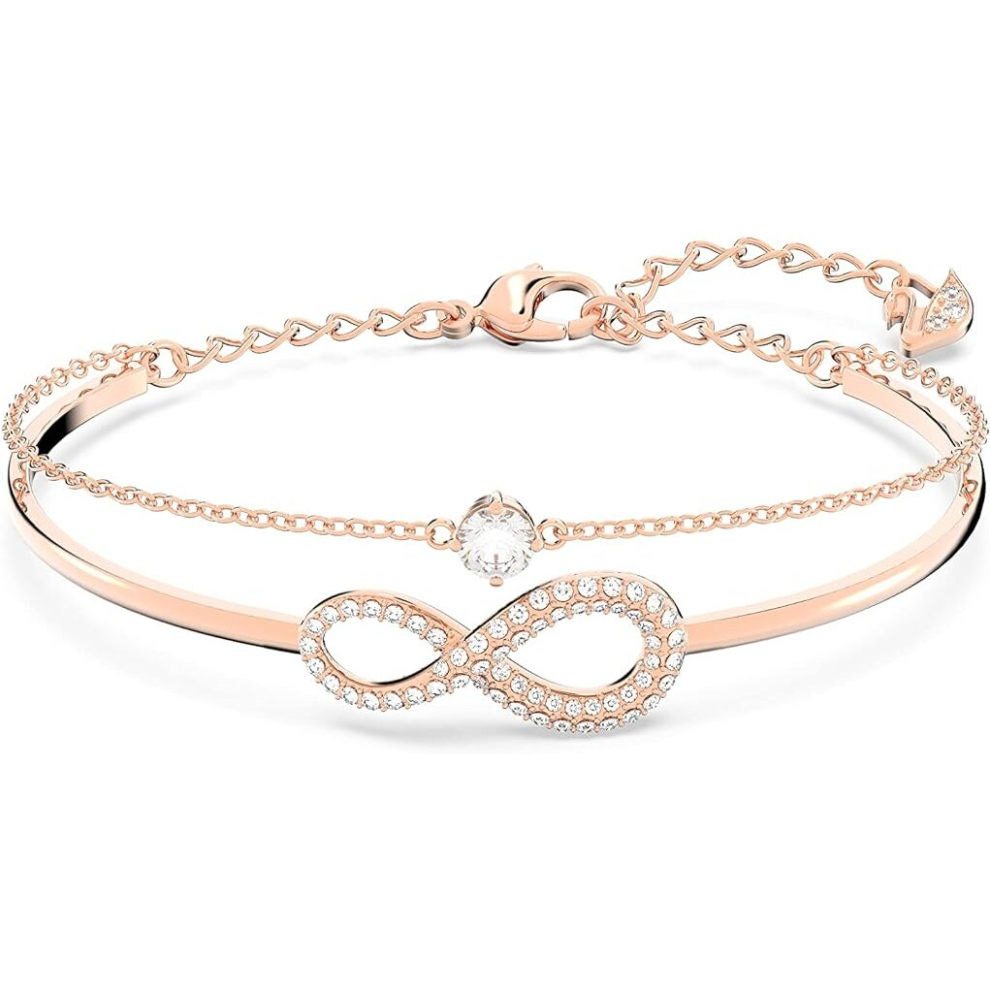 Bracelets & Necklaces, Rhodium & Rose Gold Tone Finish, Clear Crystals