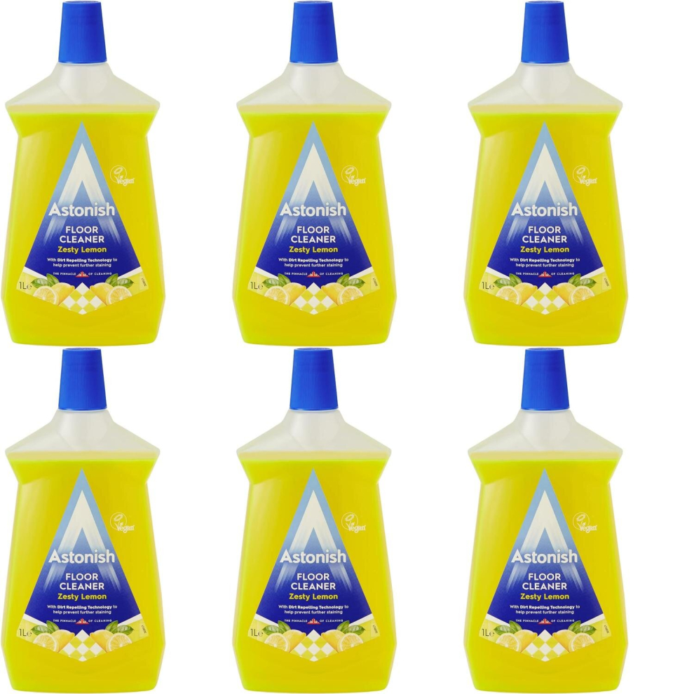 Astonish Floor Cleaner 1 Litre Bottle Zesty Lemon (Pack of 6)