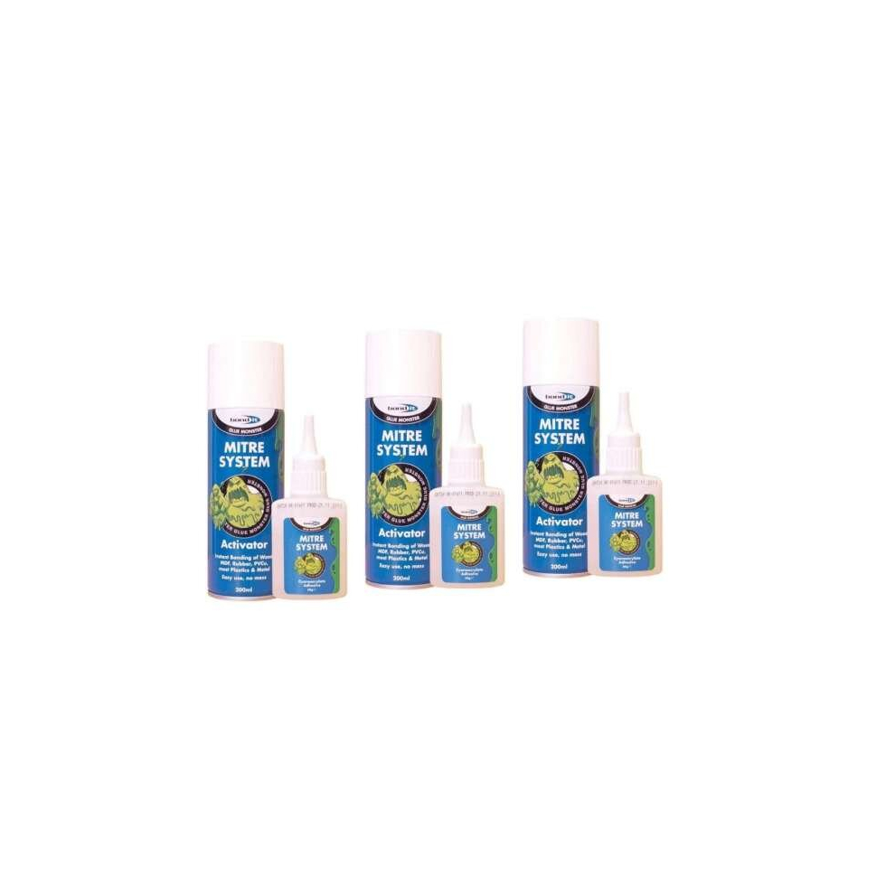 Bond It Mitre Bonding Kit Superglue & Activator Sytem BDMI (Pack of 3)