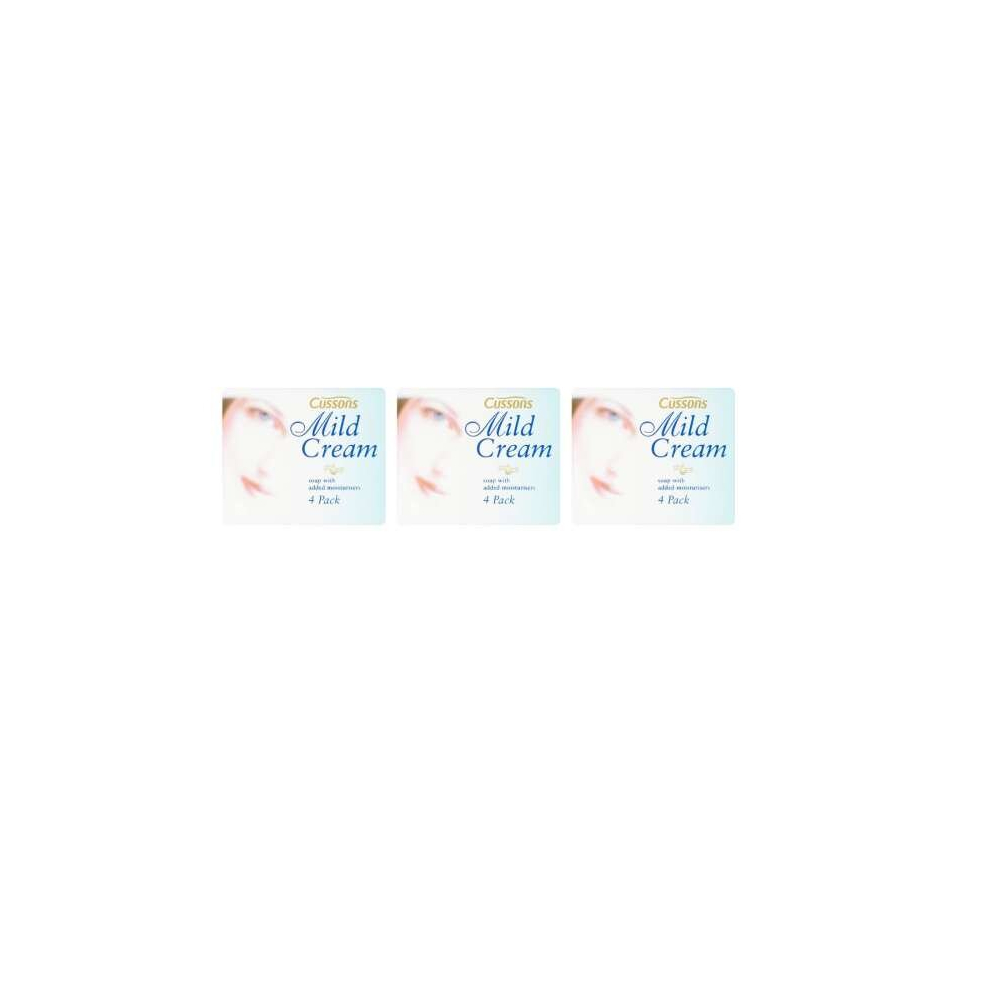 Cussons Mild Cream Bar Soap, 4 x 90g (Pack of 3)