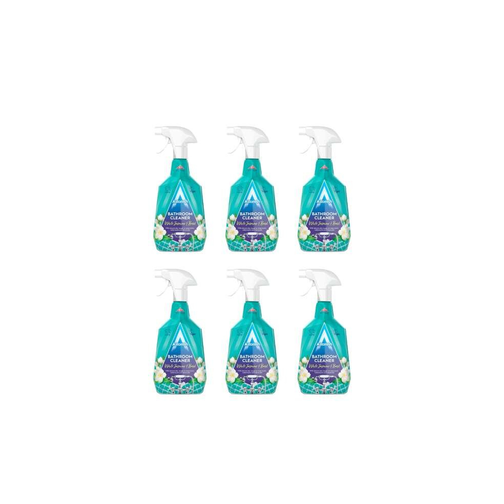 Astonish Bathroom Cleaner Spray White Jasmine & Basil 750ml (Pack of 6)