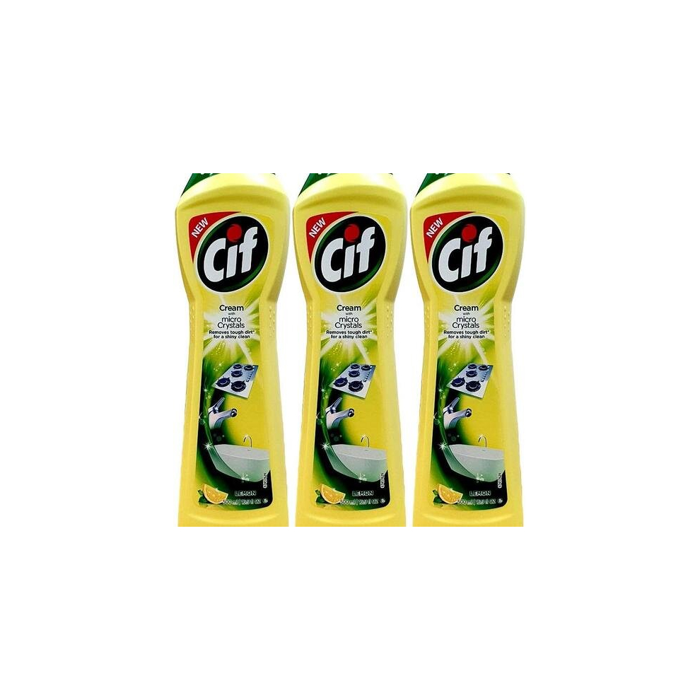 Cif Cream Cleaner Lemon 500 ml (Pack of 3)