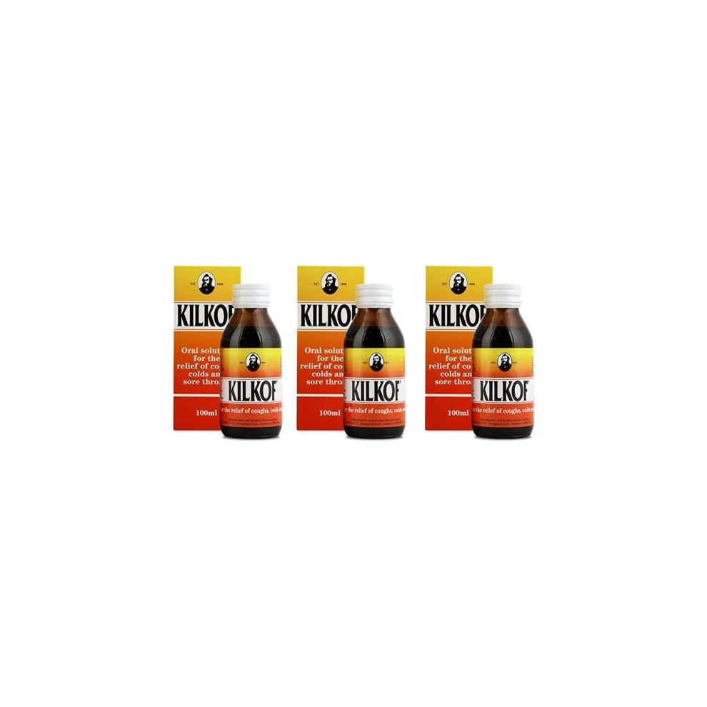 Bells Kilkof Oral Solution for Relief of Coughs, Colds and Sore Throats 100 ml (Pack of 3)