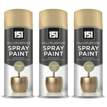 151 Multi Purpose Spray Paint Champagne Gold Metallic Finish 400ml (Pack of 3)