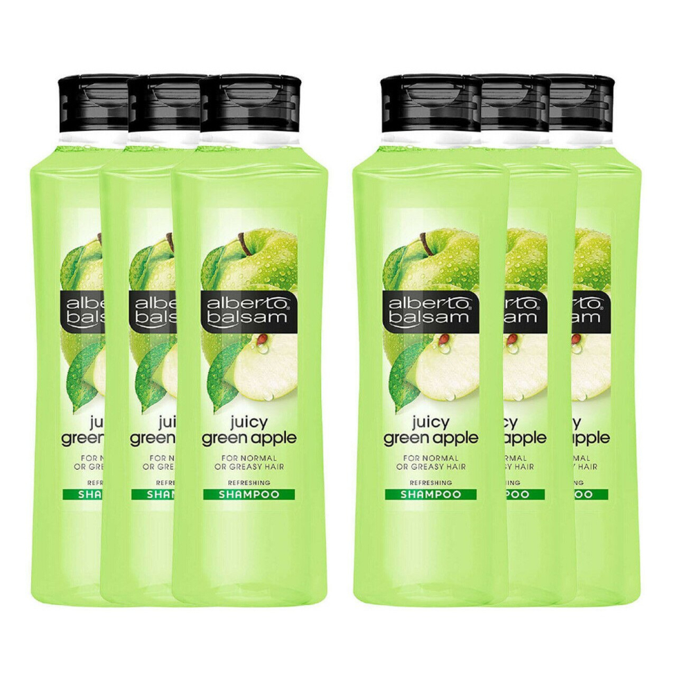 Alberto Balsam Juicy Green Apple Shampoo 350ML (Pack of 6)