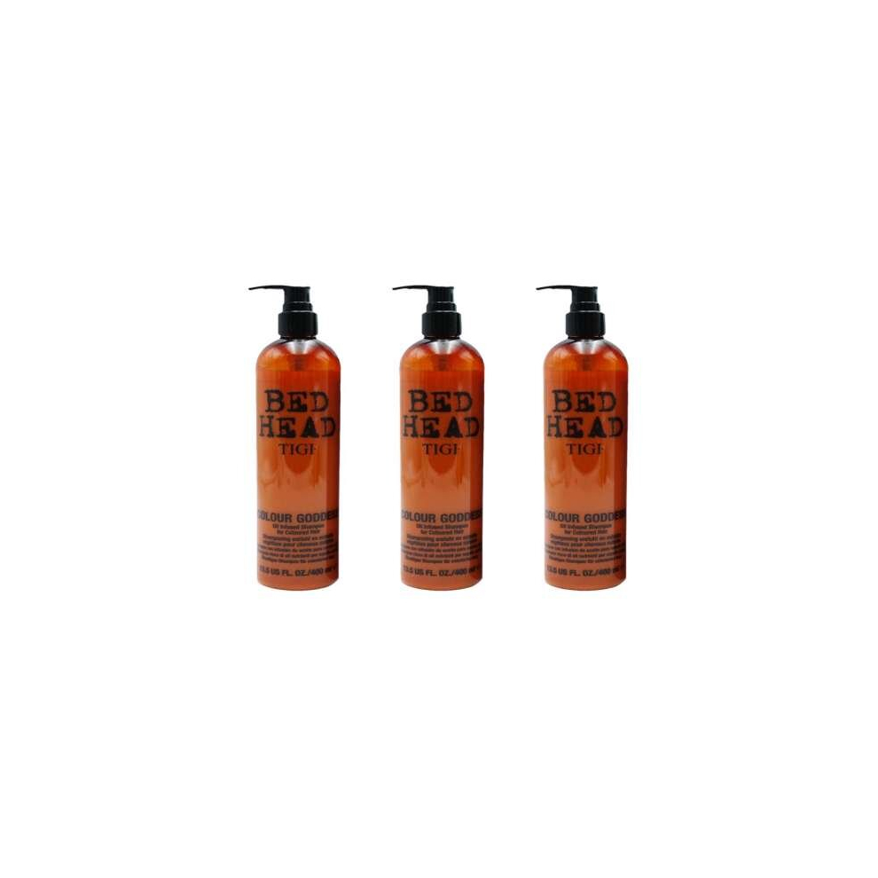 Bed Head by Tigi Colour Goddess Shampoo for Coloured Hair 400 ml (Pack of 3)