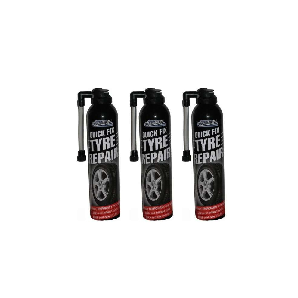 Car Pride Quick Fix Tyre Repair 300ml (Pack of 3)