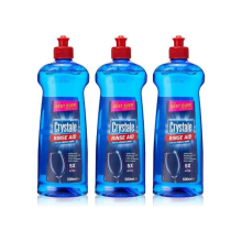 Crystale Total Action Dishwasher Rinse Aid - Streak Free Formula - 500ml (Pack of 3)
