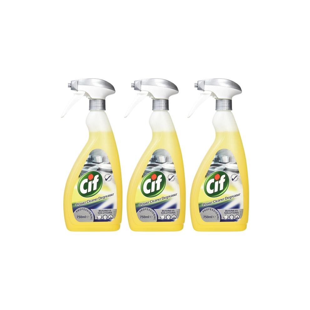 Cif Professional Power Cleaner Degreaser 750ml (Pack of 3)