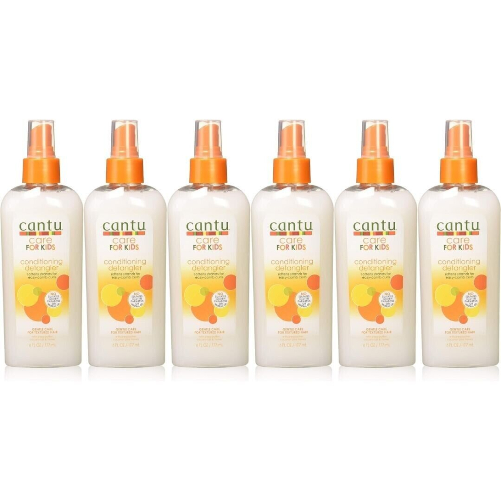 Cantu Care For Kids Conditioning Detangler 6 Ounce Pump 177ml (Pack of 6)