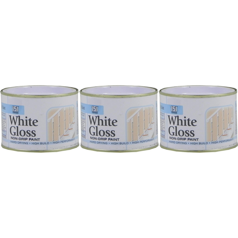 New 151 Non Drip Gloss - (Pack Of 3) White 180Ml
