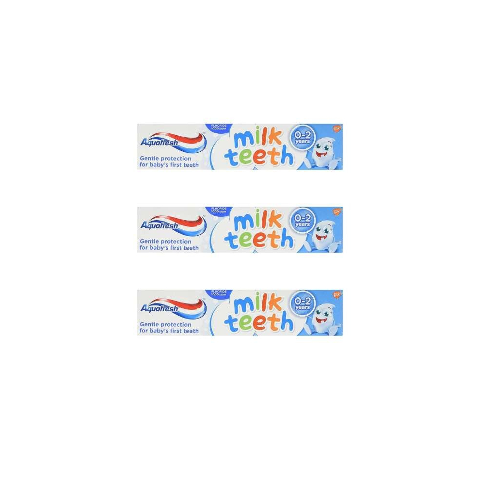 Aquafresh Milk Teeth 0-2 Years Kids Toothpaste, 50 ml (Pack of 3)