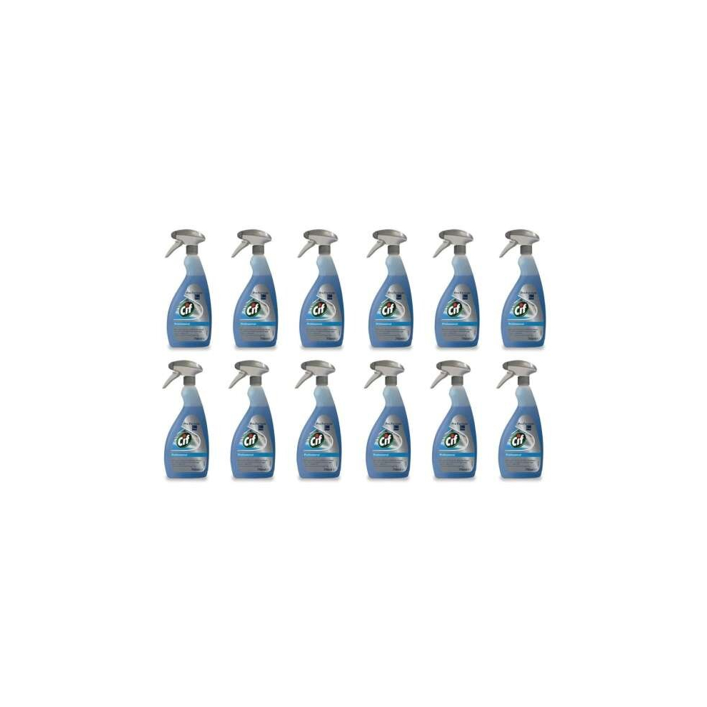 Cif Professional Stainless Steel and Glass Cleaner 750 mL (Pack of 12)