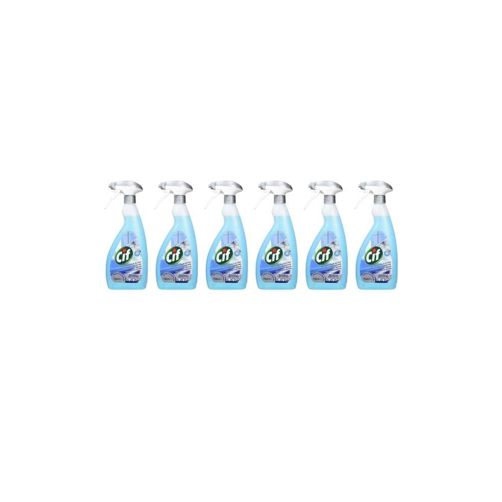 Cif Professional Window & Multi Surface Cleaner Spray 750ml (Pack of 6)