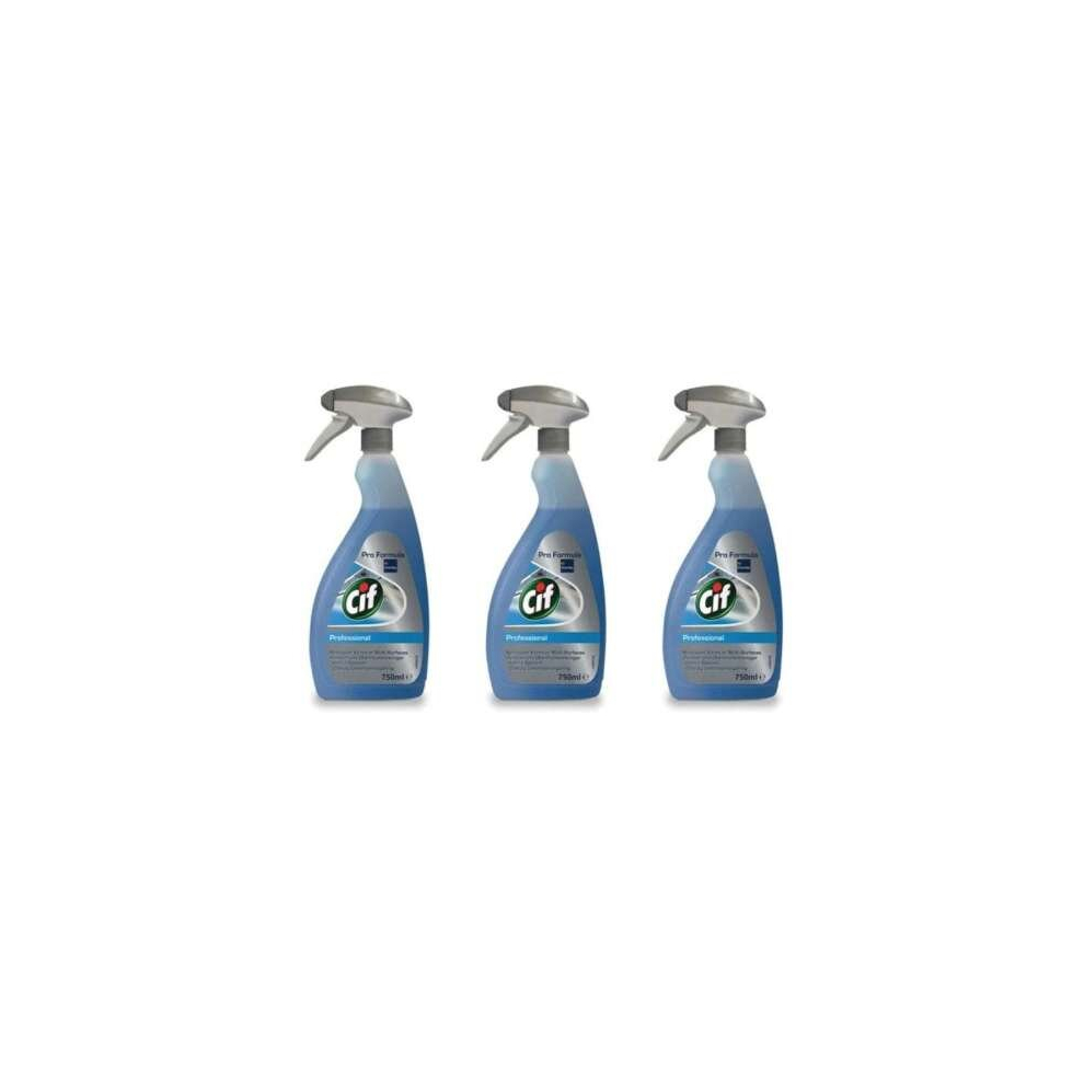 Cif Professional Stainless Steel and Glass Cleaner 750 mL (Pack of 3)