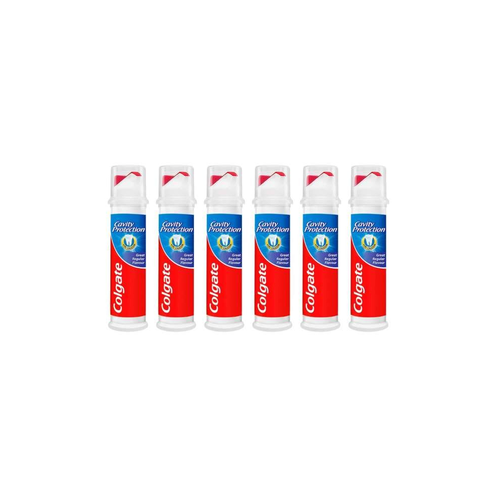 Colgate Cavity Protection Toothpaste Pump, 100 ml (Pack of 6)