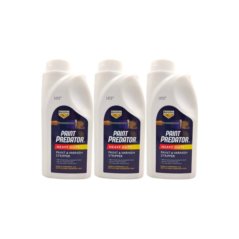 Bartoline Paint Predator Heavy Duty Paint And Varnish Stripper 1L 55878945 (Pack Of 3)