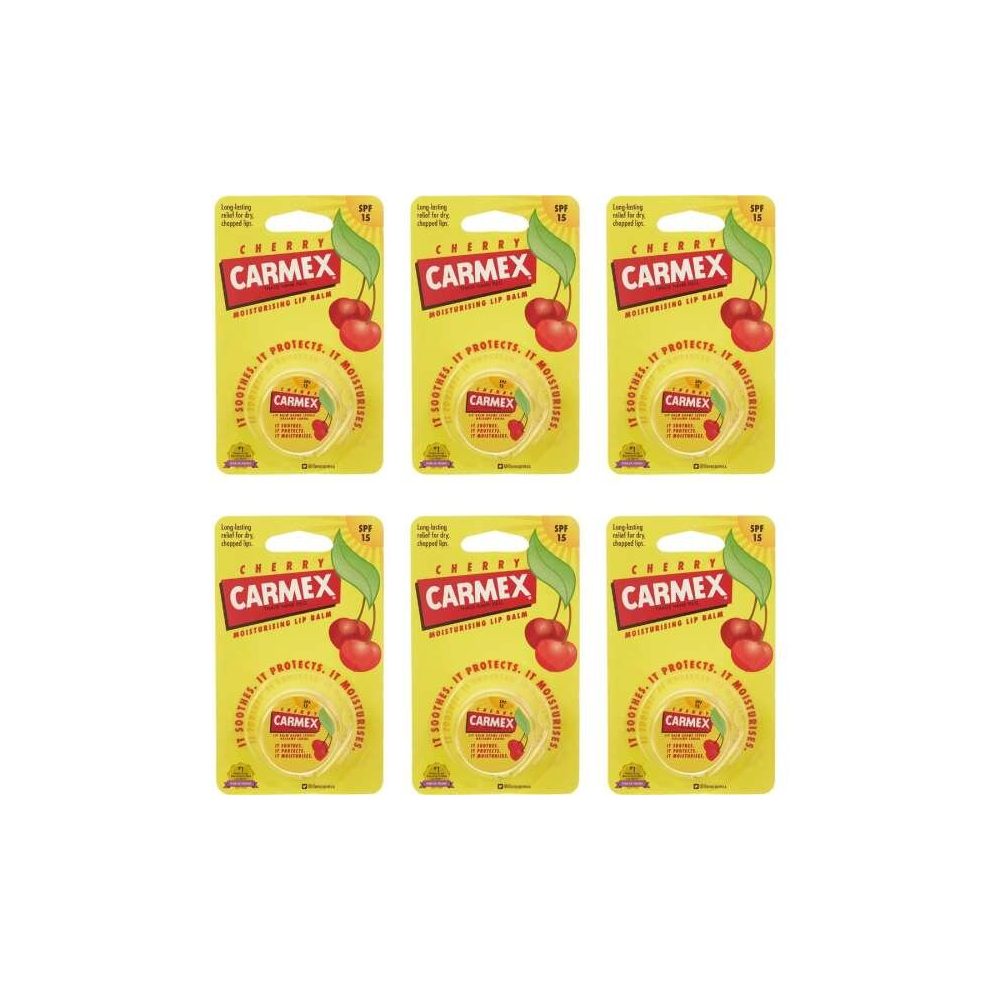 Carmex Lip Balm Pot (Cherry) (NOT LL) (Pack of 6)