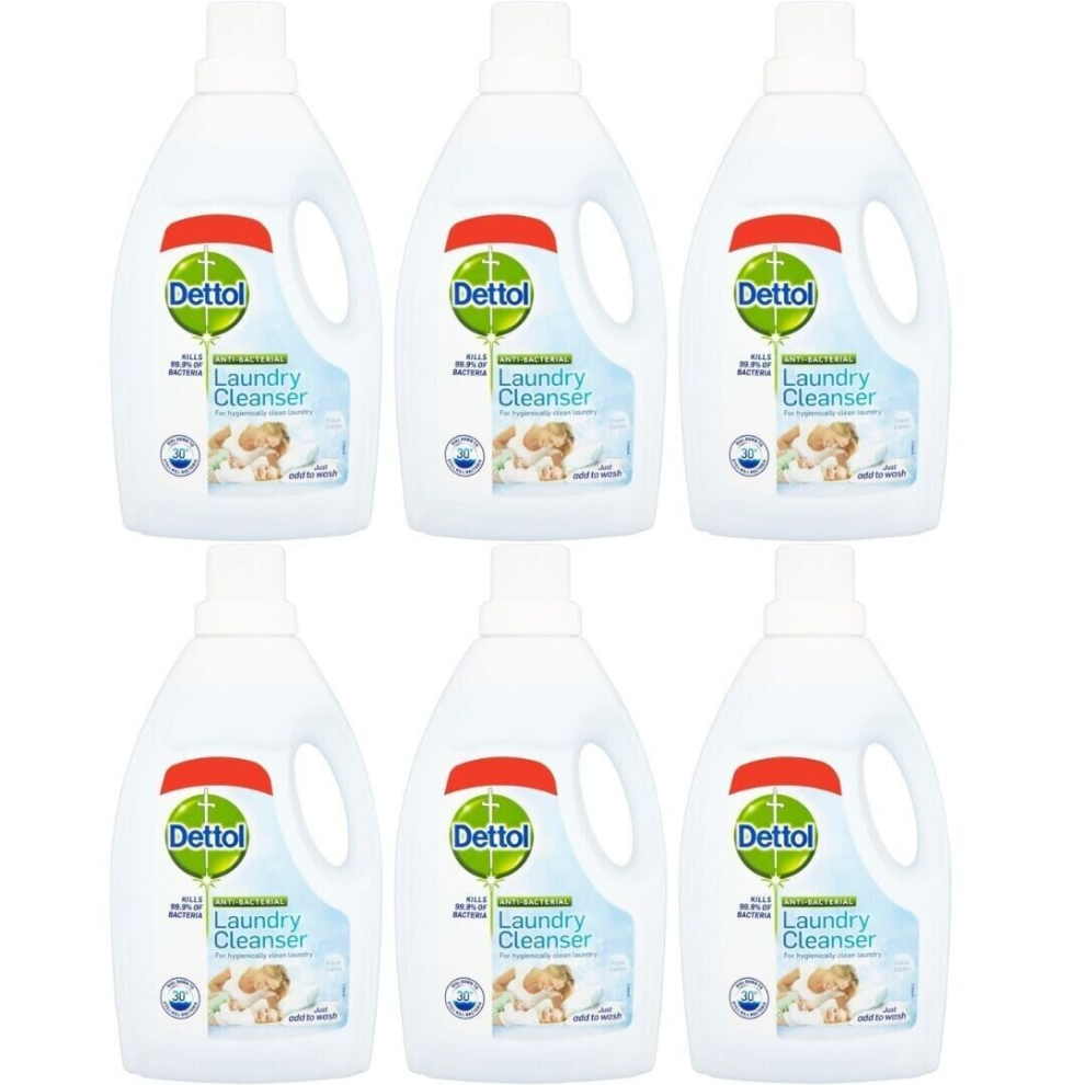 Dettol Antibacterial Laundry Cleanser 1L (Pack of 6)