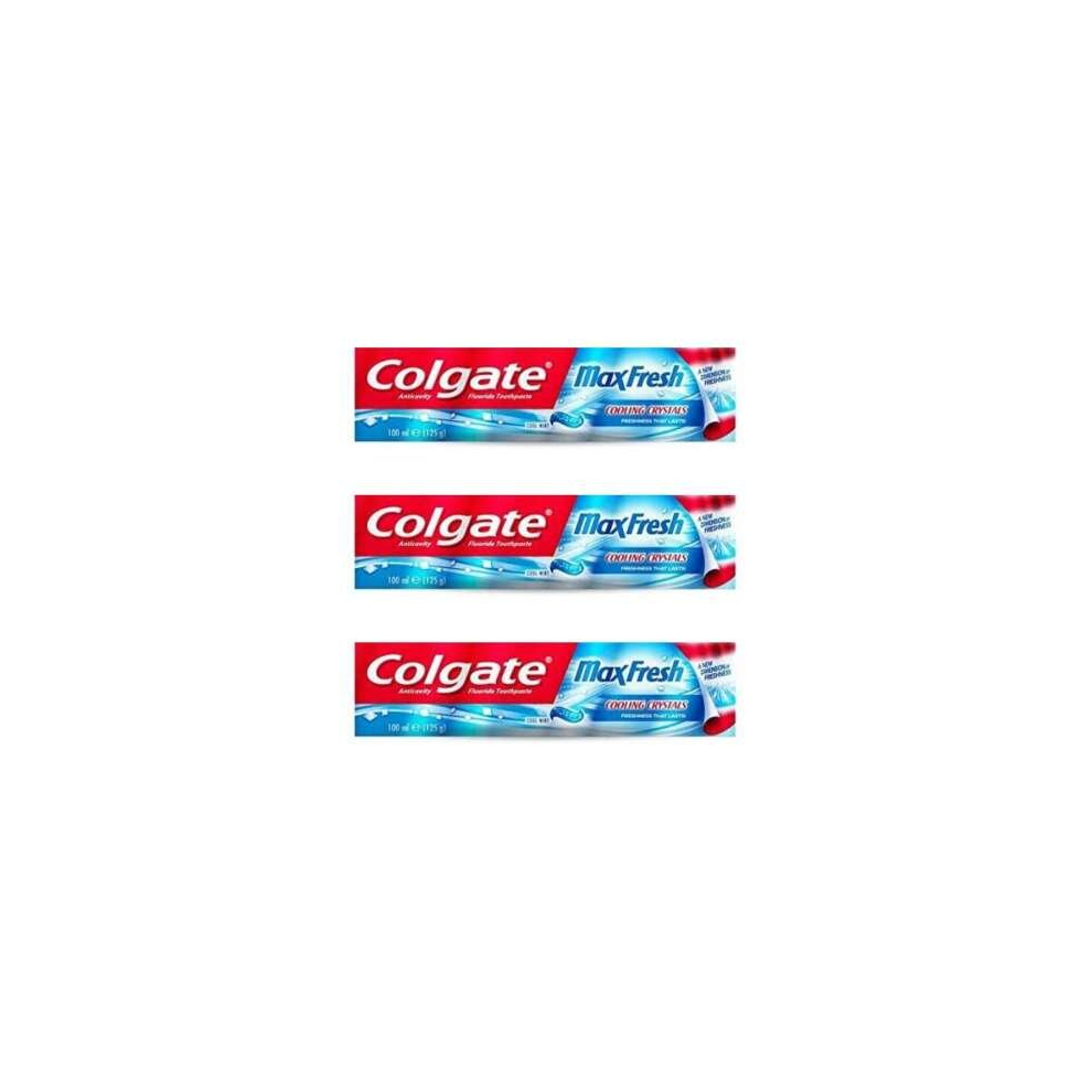 Colgate Max Fresh COOL MINT with Cooling Crystals Toothpaste, 100ml (Pack of 3)