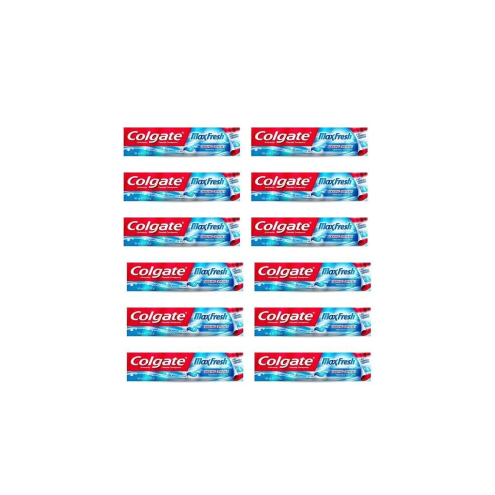 Colgate Max Fresh COOL MINT with Cooling Crystals Toothpaste, 100ml (Pack of 12)